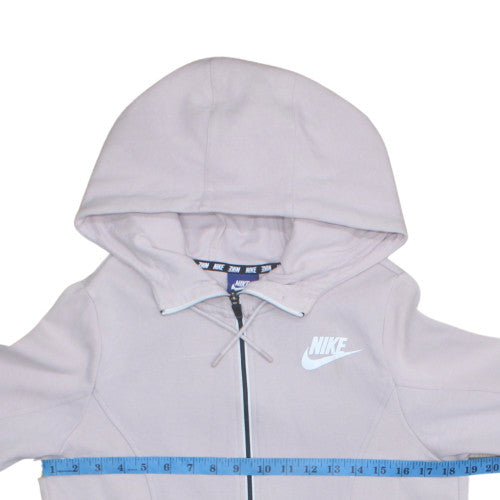 Womens UK Size S Nike Beige Full Zip Hoodie