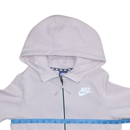 Womens UK Size S Nike Beige Full Zip Hoodie
