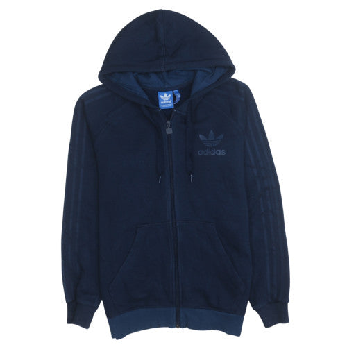 Mens UK Size M adidas Blue Full Zip Hoodie