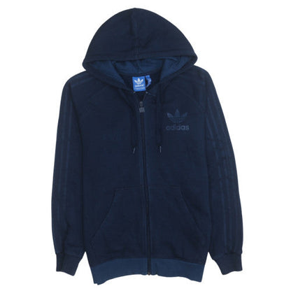 Mens UK Size M adidas Blue Full Zip Hoodie