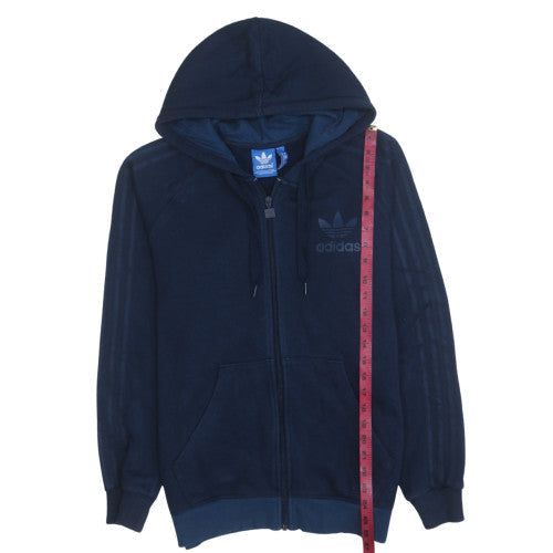 Mens UK Size M adidas Blue Full Zip Hoodie
