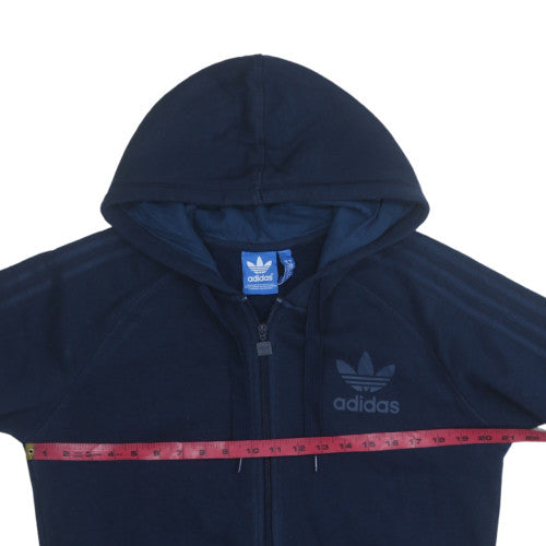 Mens UK Size M adidas Blue Full Zip Hoodie