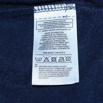 Mens UK Size M adidas Blue Full Zip Hoodie