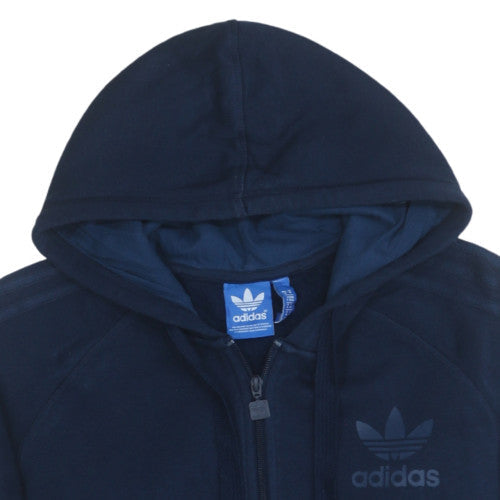 Mens UK Size M adidas Blue Full Zip Hoodie