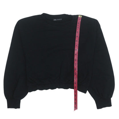 Womens UK Size M Zara Black Pullover Sweatshirt