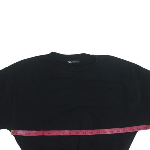 Womens UK Size M Zara Black Pullover Sweatshirt