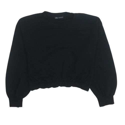 Womens UK Size M Zara Black Pullover Sweatshirt