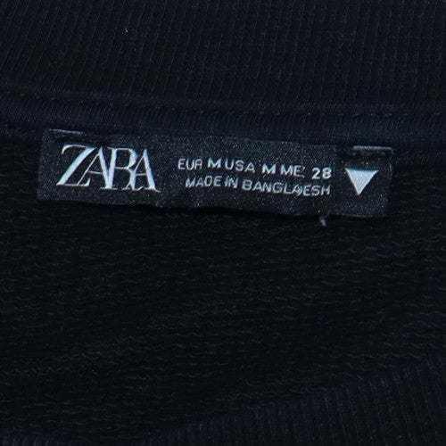 Womens UK Size M Zara Black Pullover Sweatshirt