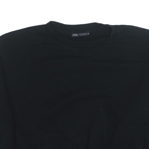 Womens UK Size M Zara Black Pullover Sweatshirt