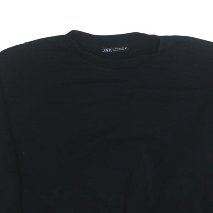 Womens UK Size M Zara Black Pullover Sweatshirt