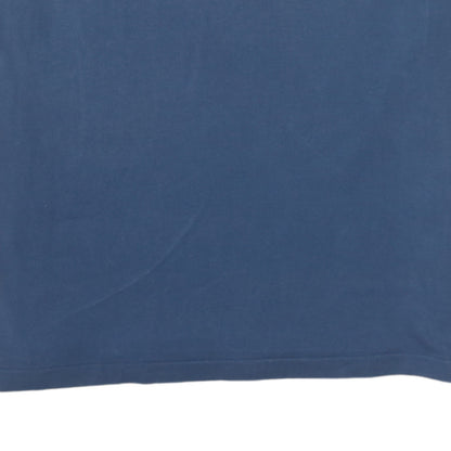 Burberry Brit Men's Blue Cotton Embroidered Logo T-Shirt Size L