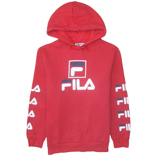 Womens UK Size 10 FILA Red Pullover Hoodie