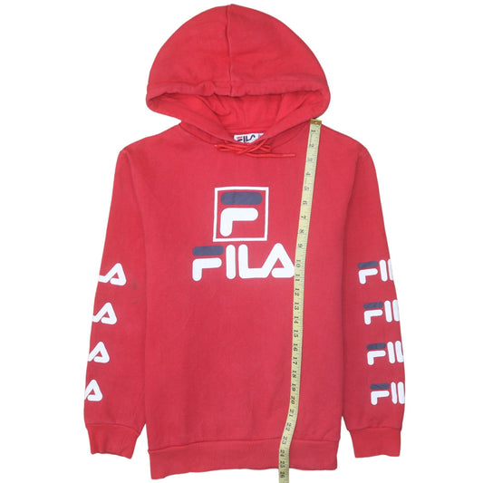 Womens UK Size 10 FILA Red Pullover Hoodie