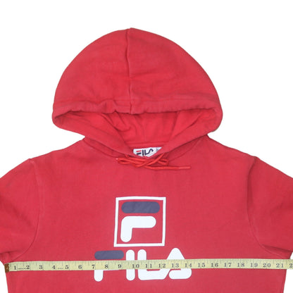 Womens UK Size 10 FILA Red Pullover Hoodie