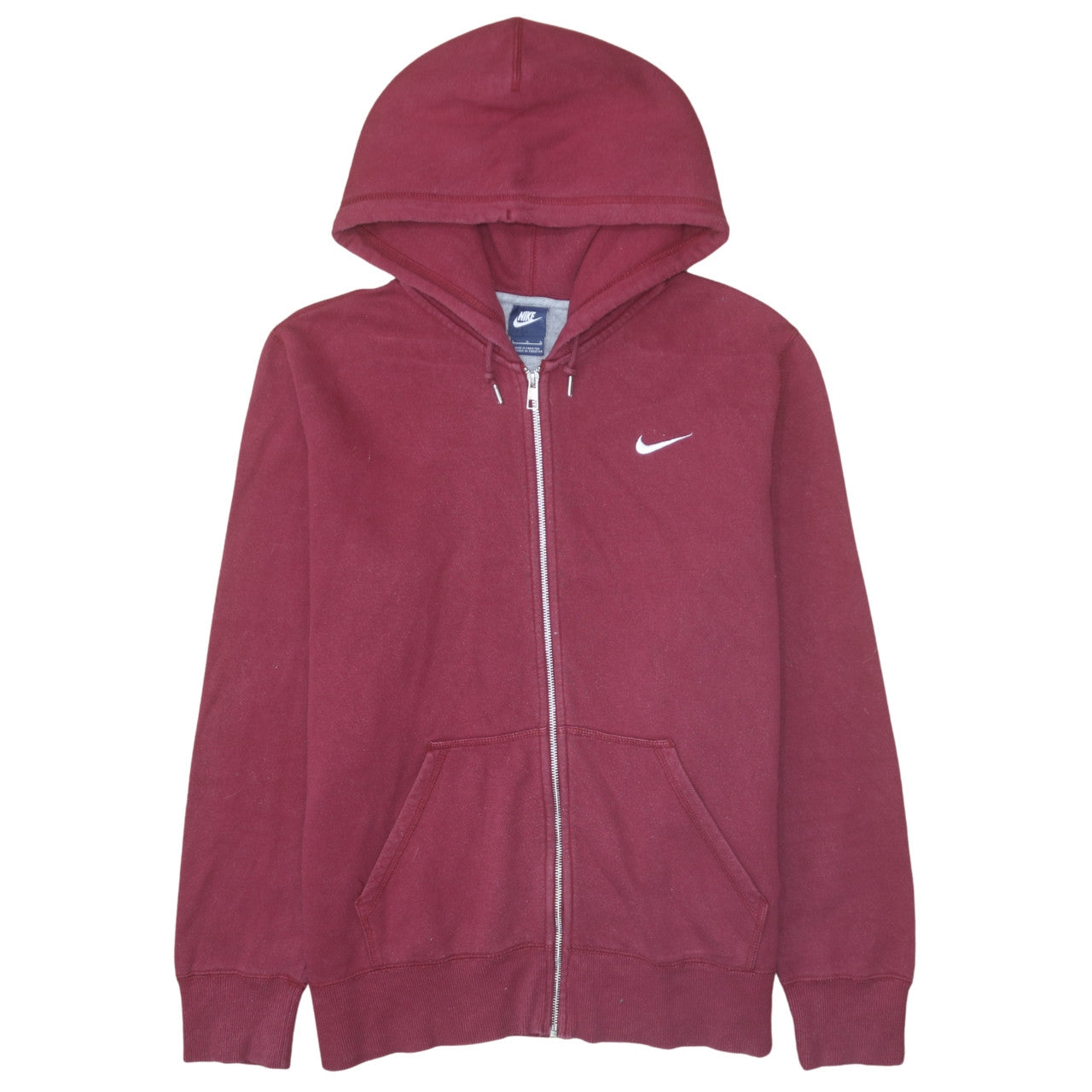 Mens UK Size L Nike Red Full Zip Hoodie
