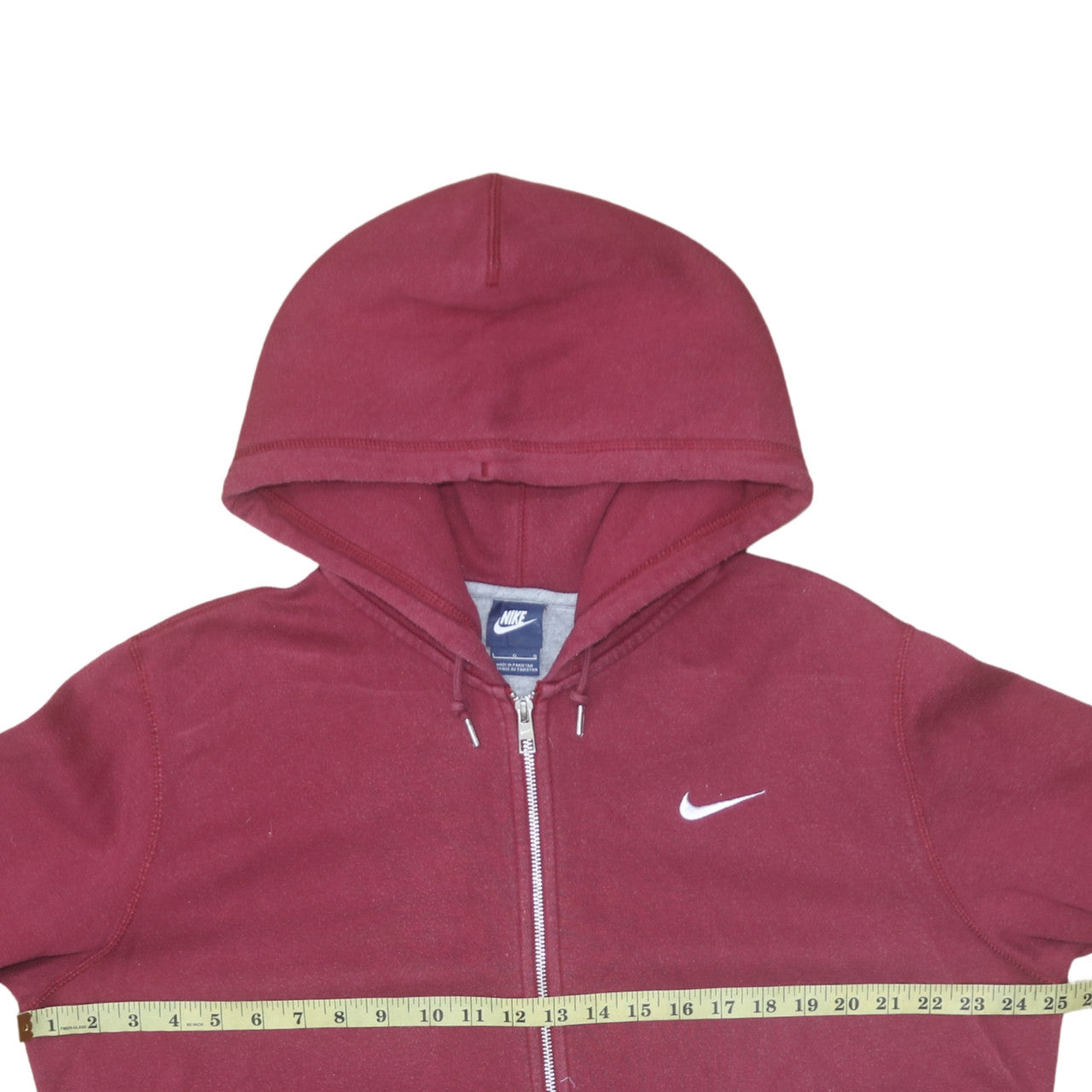 Mens UK Size L Nike Red Full Zip Hoodie