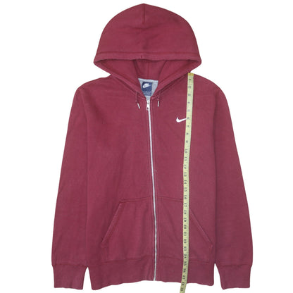 Mens UK Size L Nike Red Full Zip Hoodie