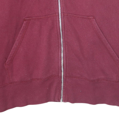 Mens UK Size L Nike Red Full Zip Hoodie