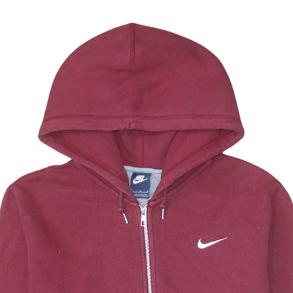 Mens UK Size L Nike Red Full Zip Hoodie