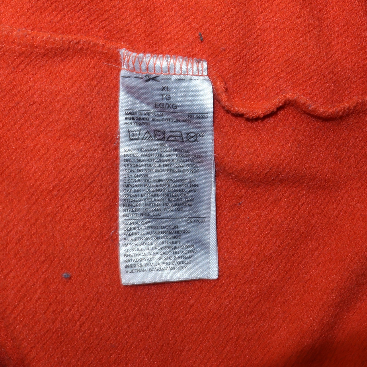 Womens UK Size XL Gap Orange Pullover Sweatshirt