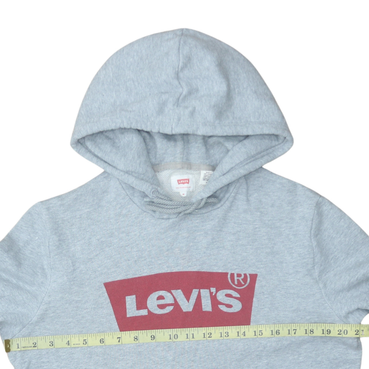 Mens UK Size M Levi's Grey Pullover Hoodie