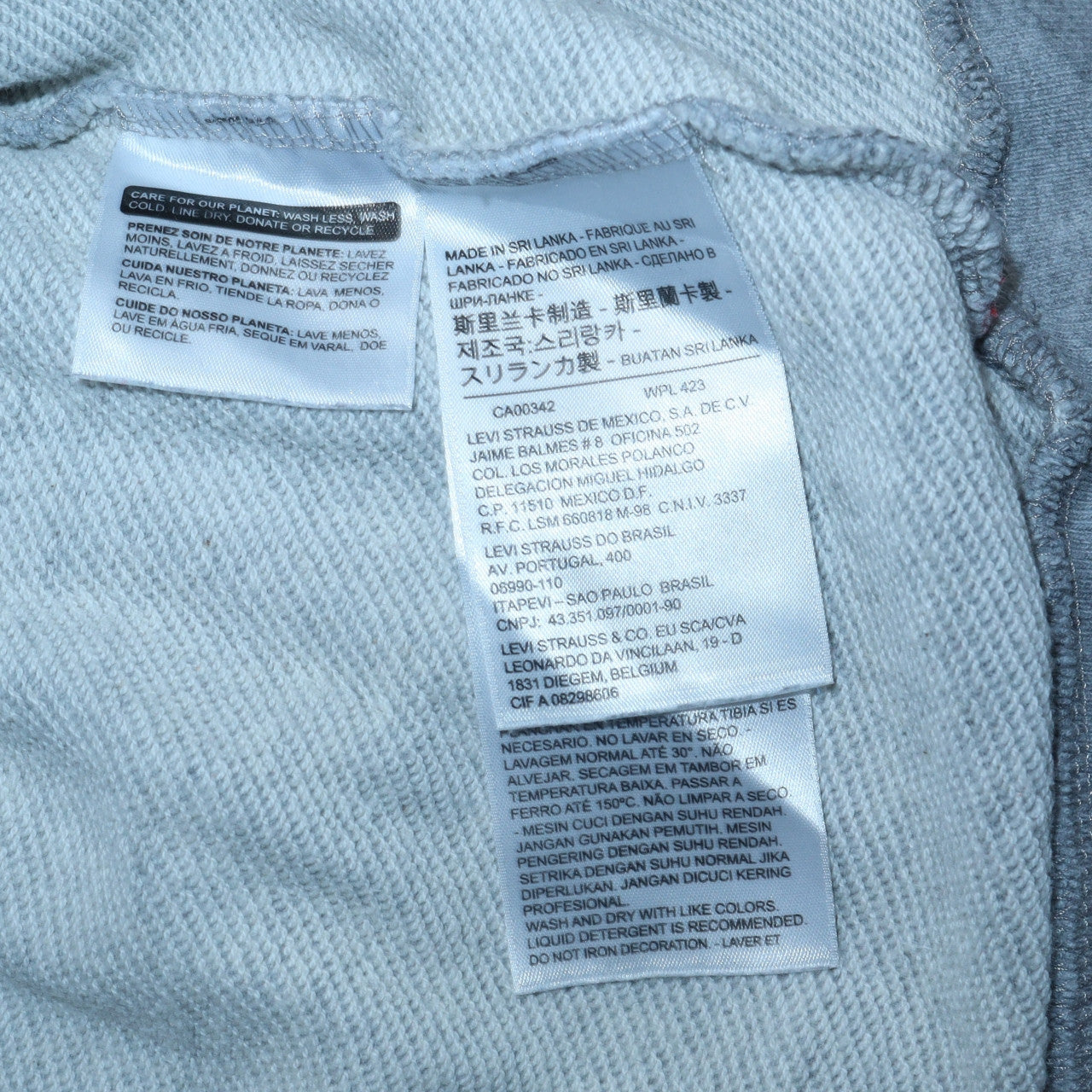 Mens UK Size M Levi's Grey Pullover Hoodie