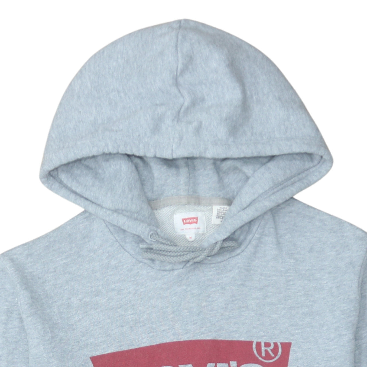 Mens UK Size M Levi's Grey Pullover Hoodie