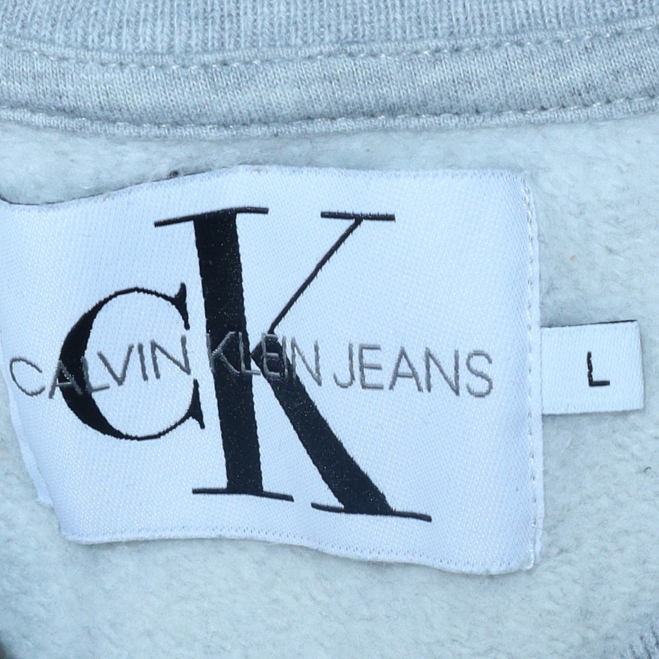 Mens UK Size L Calvin Klein Jeans Grey Pullover Sweatshirt