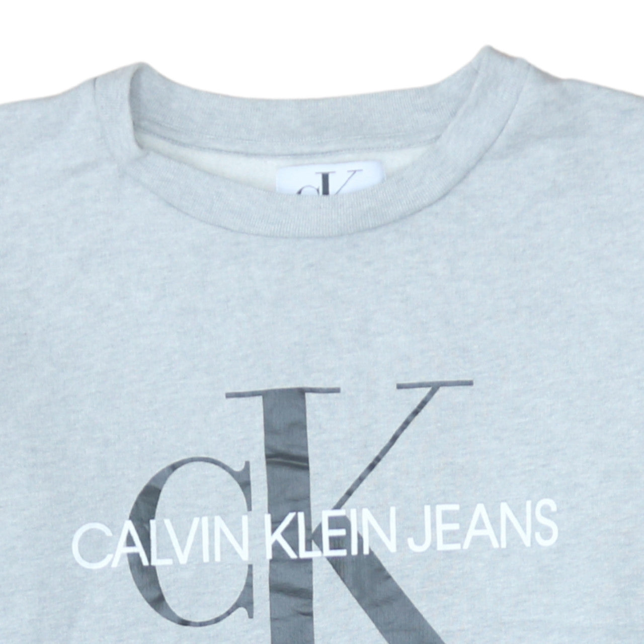 Mens UK Size L Calvin Klein Jeans Grey Pullover Sweatshirt