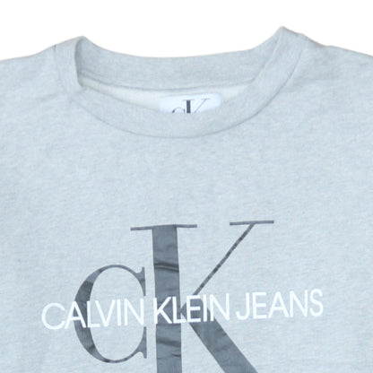 Mens UK Size L Calvin Klein Jeans Grey Pullover Sweatshirt