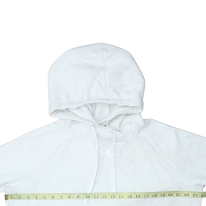 Mens UK Size L Under armour White Pullover Hoodie