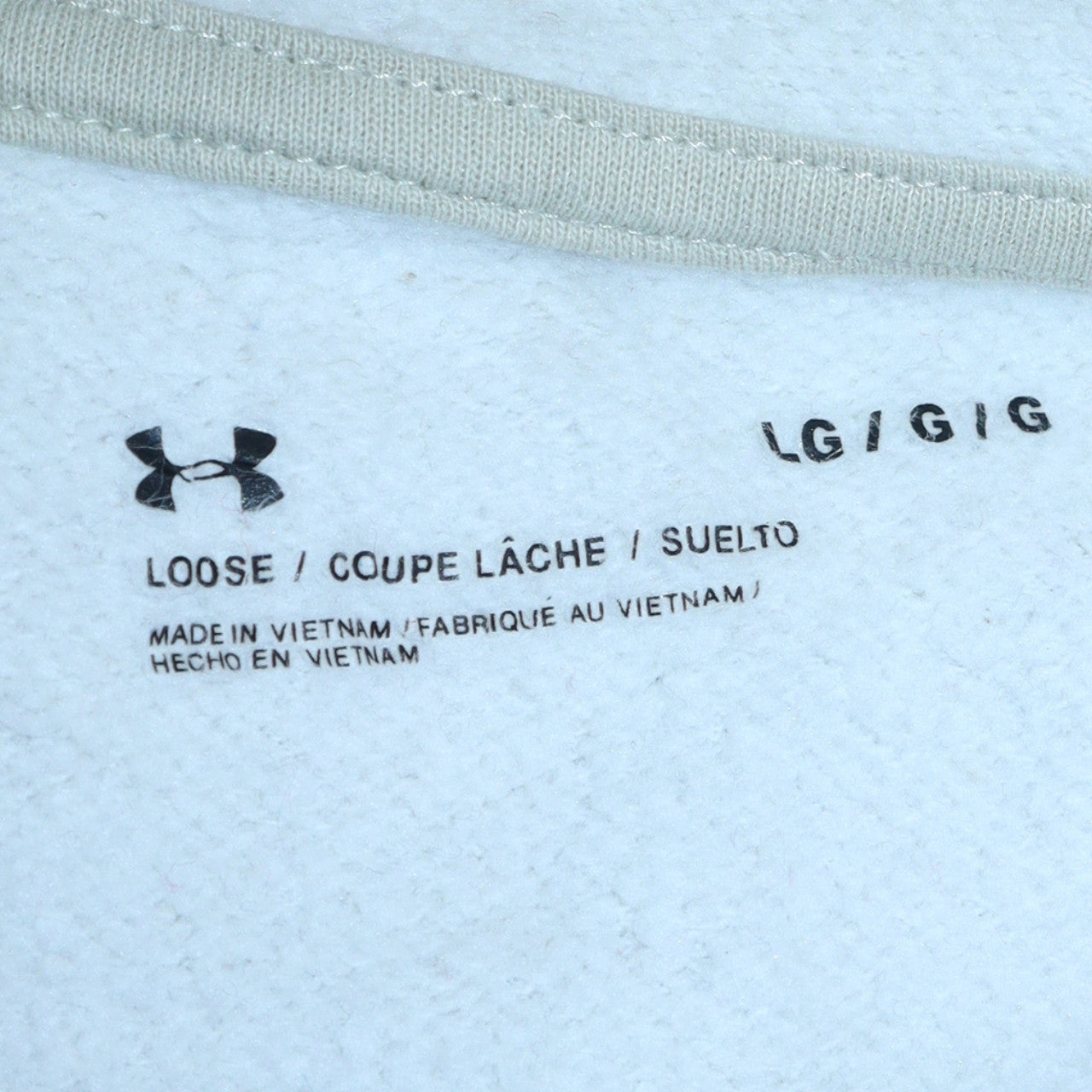 Mens UK Size L Under armour White Pullover Hoodie