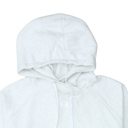 Mens UK Size L Under armour White Pullover Hoodie