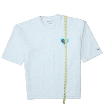 True Religion Men's Grey Heart Graphic Cotton T-Shirt Size S
