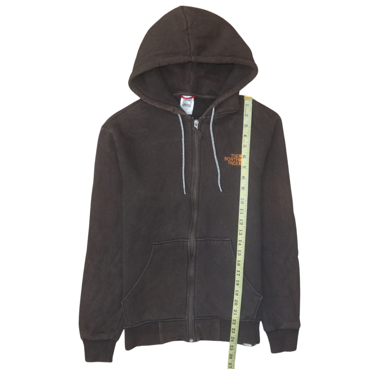 Mens UK Size M The North Face Brown Full Zip Hoodie