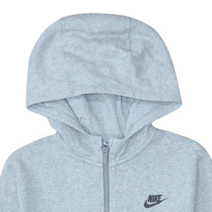 Nike Boys Grey Colourblock Full Zip Hoodie XL 13-15 Years Fleece