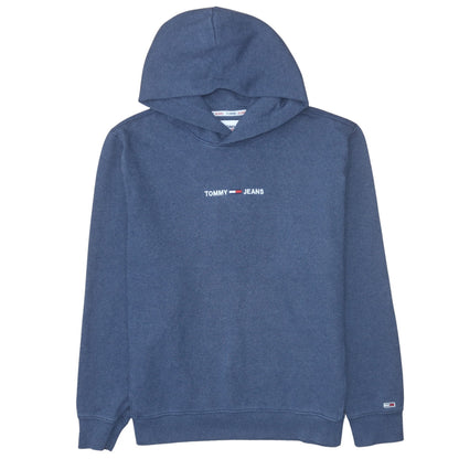 Mens UK Size L Tommy Jeans Blue Pullover Hoodie
