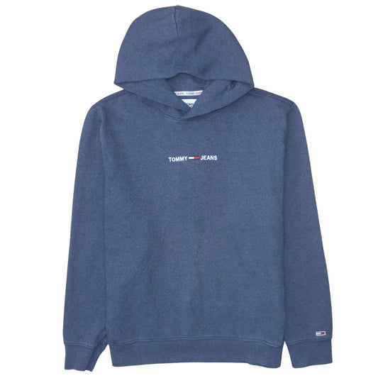 Mens UK Size L Tommy Jeans Blue Pullover Hoodie