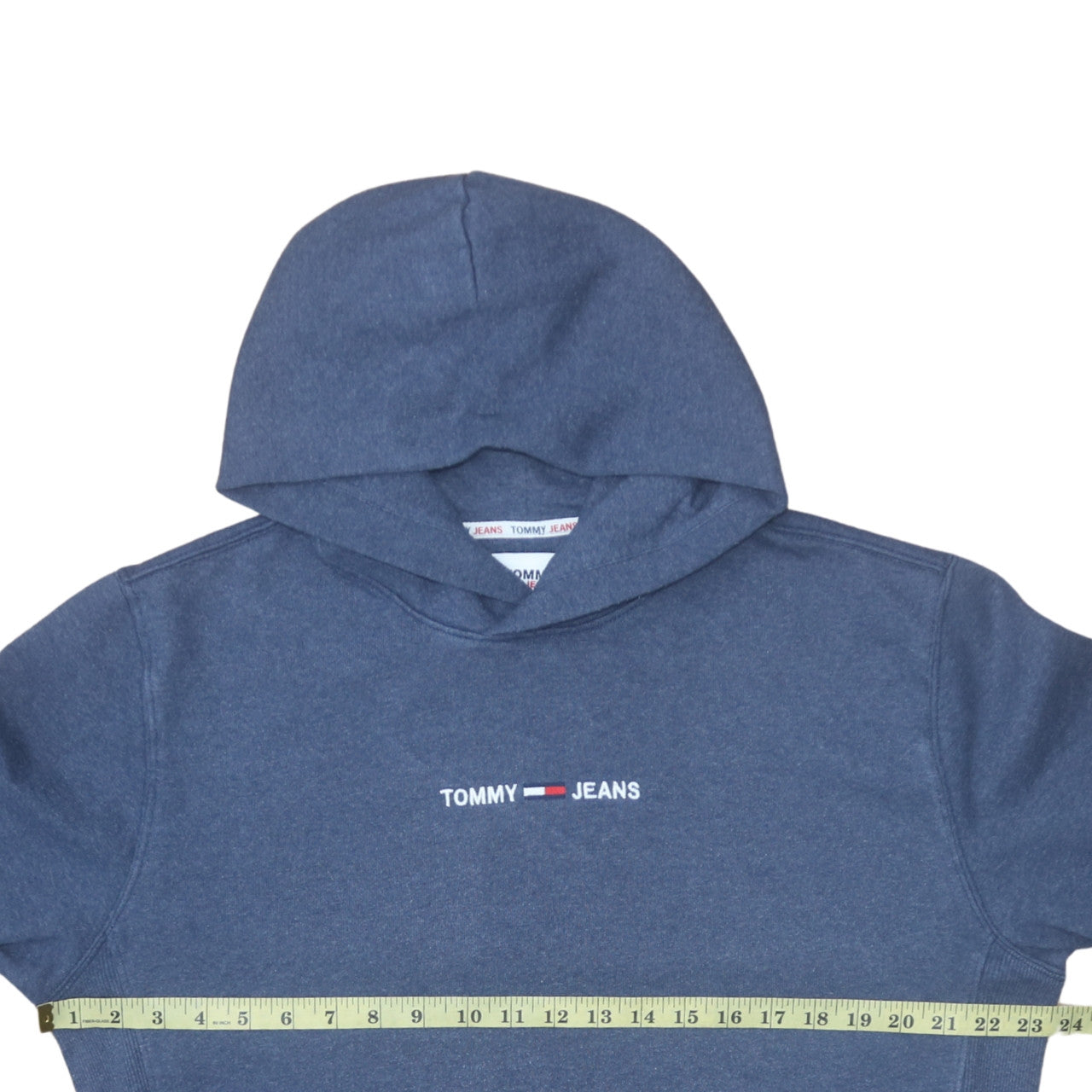 Mens UK Size L Tommy Jeans Blue Pullover Hoodie