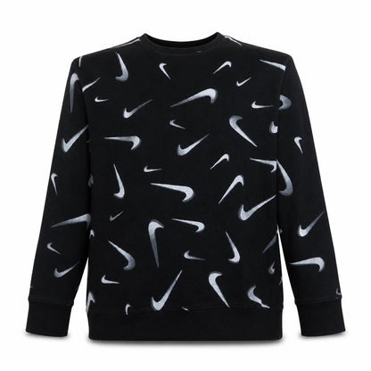 Nike Boys Black XL Pullover Sweatshirt with Swoosh Logo Print