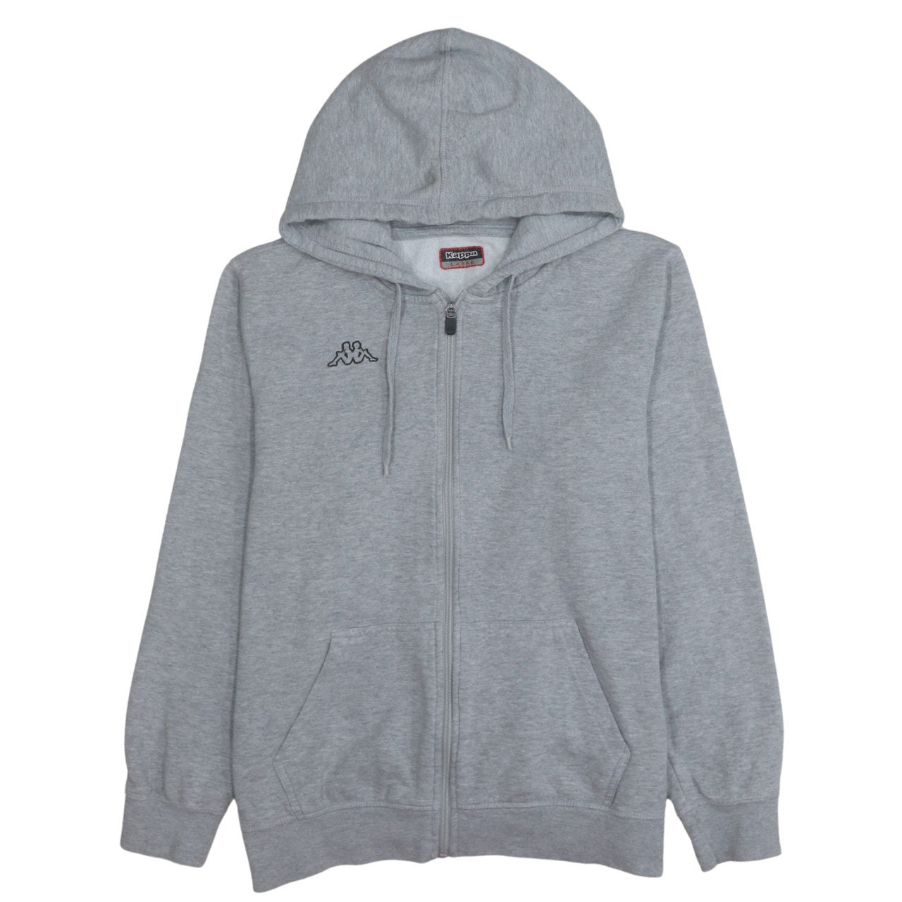 Mens UK Size L Kappa Grey Full Zip Hoodie