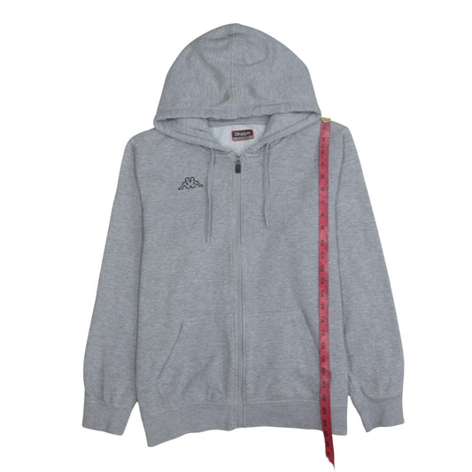 Mens UK Size L Kappa Grey Full Zip Hoodie