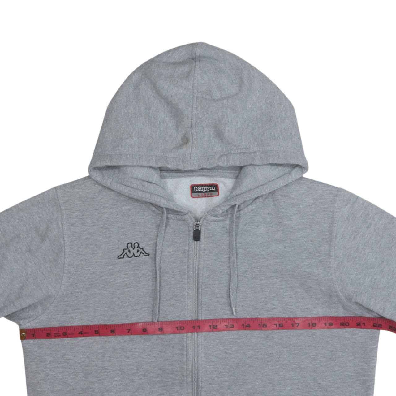 Mens UK Size L Kappa Grey Full Zip Hoodie