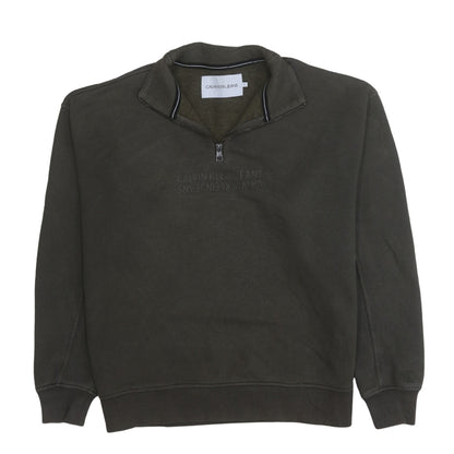 Mens UK Size L Calvin Klein Jeans Green Pullover Sweatshirt