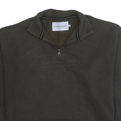 Mens UK Size L Calvin Klein Jeans Green Pullover Sweatshirt
