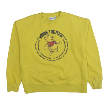 Womens UK Size 10/12 Disney Yellow Pullover Sweatshirt