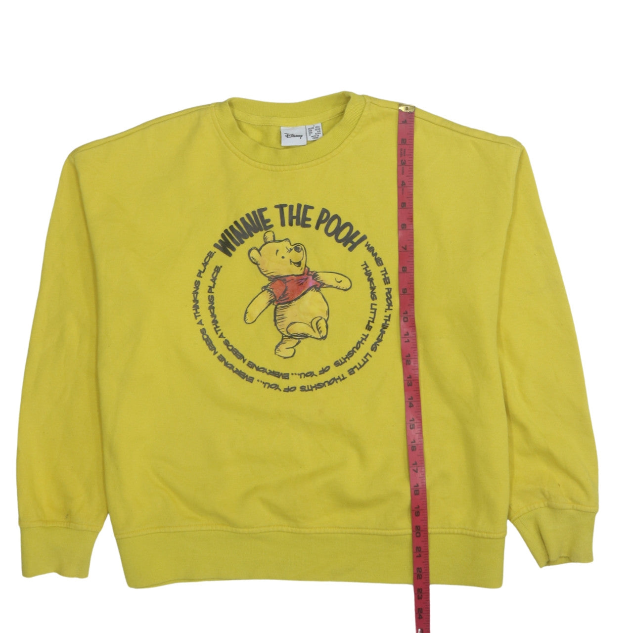 Womens UK Size 10/12 Disney Yellow Pullover Sweatshirt