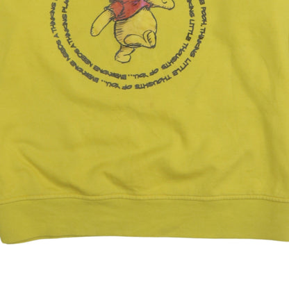 Womens UK Size 10/12 Disney Yellow Pullover Sweatshirt