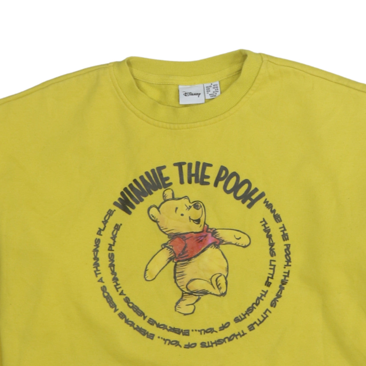 Womens UK Size 10/12 Disney Yellow Pullover Sweatshirt