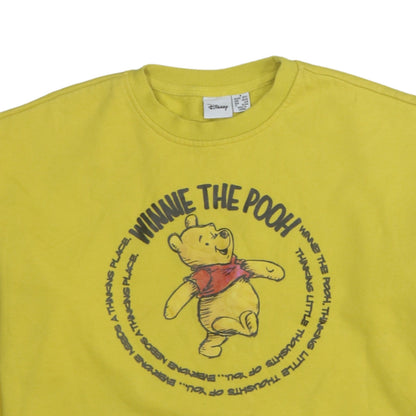 Womens UK Size 10/12 Disney Yellow Pullover Sweatshirt